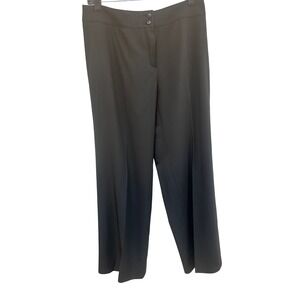 Armani Collezioni gray wide Leg Dress Pants Trousers Size‎ 10 Made in Romani